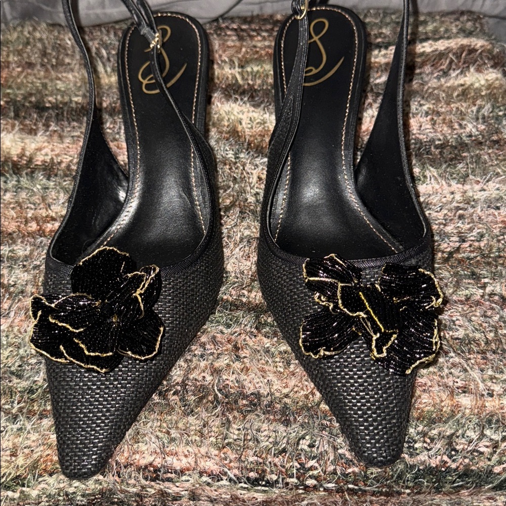 Elegant Black Slingback Heels